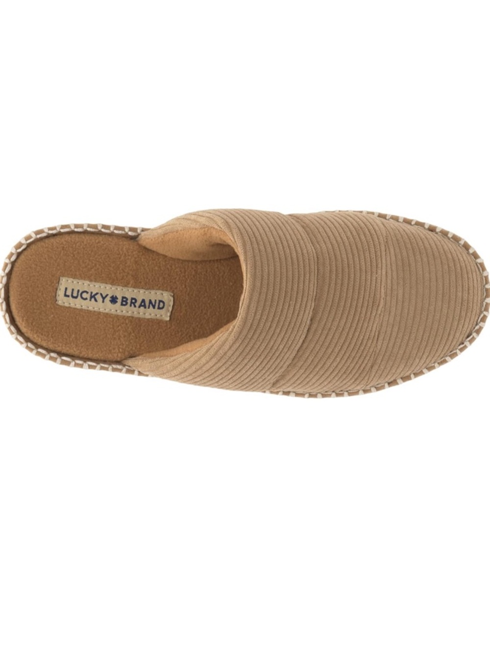 Lucky Brand Lisilly Corduroy Platform Slippers Tan Mule Size 11 Cozy - Picture 4 of 9